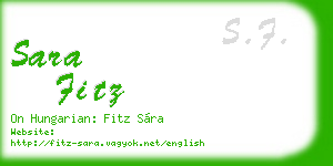 sara fitz business card